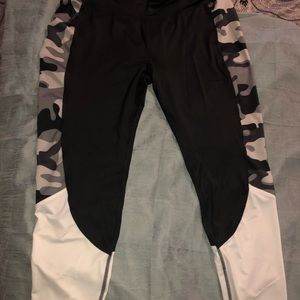 Leather cargo leggings